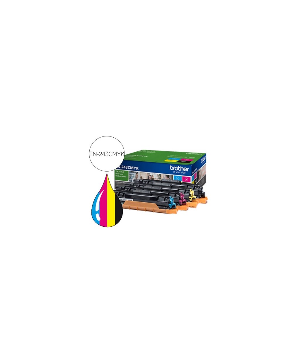 Toner brother tn243cmyk dcp l3510cdw hl l3270cdw mfc l3710cw multipack negro amarillo magenta cian 1000