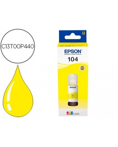 Tinta epson ecotank 104 et 2710 2711 2712 2720 2726 4700 amarillo 7500 paginas