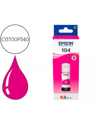 Tinta epson ecotank 104 et 2710 2711 2712 2720 2726 4700 magenta 7500 paginas