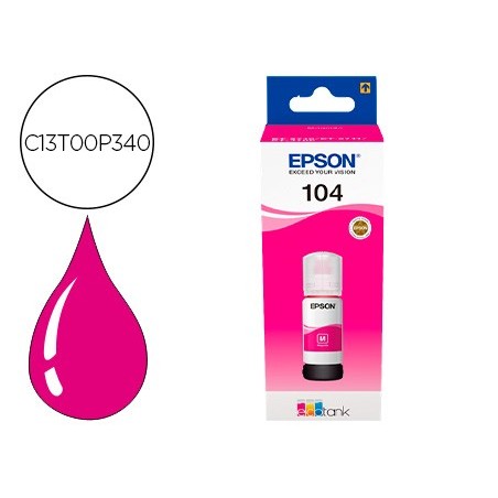 Tinta epson ecotank 104 et 2710 2711 2712 2720 2726 4700 magenta 7500 paginas