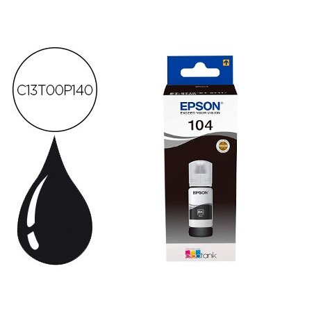 Tinta epson ecotank 104 et 2710 2711 2712 2720 2726 4700 negro 4500 paginas