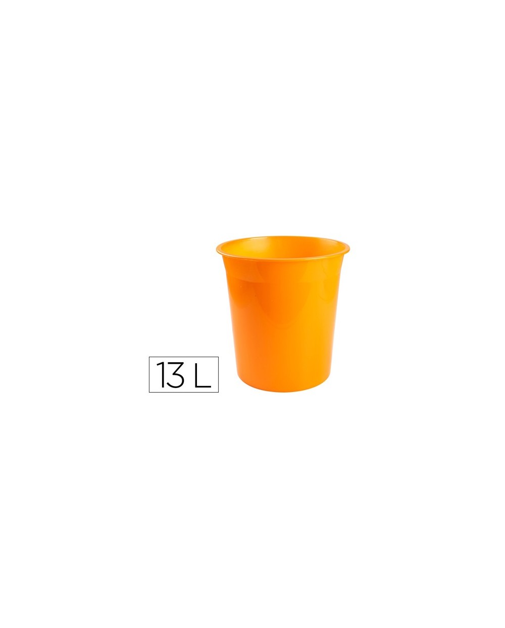 Papelera plastico q connect naranja translucido 13 litros dim 275x285 mm