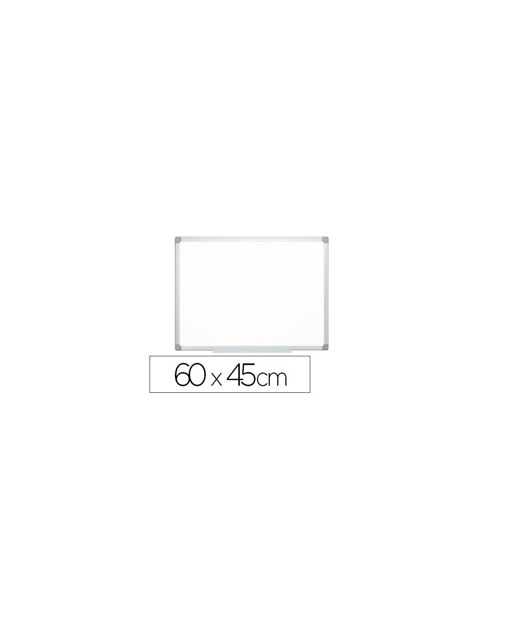 Pizarra blanca q connect lacada magnetica marco aluminio 60x45 cm