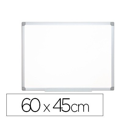 Pizarra blanca q connect lacada magnetica marco aluminio 60x45 cm
