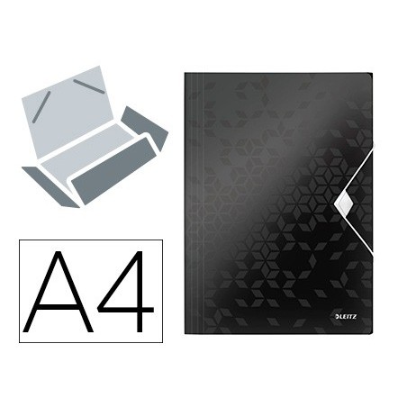Carpeta leitz wow gomas solapas polipropileno din a4 color negro