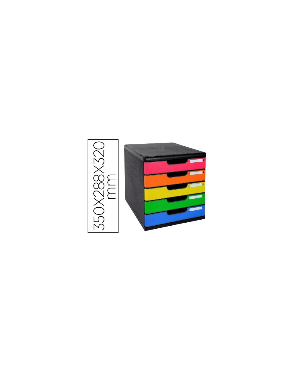 Fichero cajones sobremesa exacompta iderama arlequin 5 cajones multicolores 350x288x320 mm