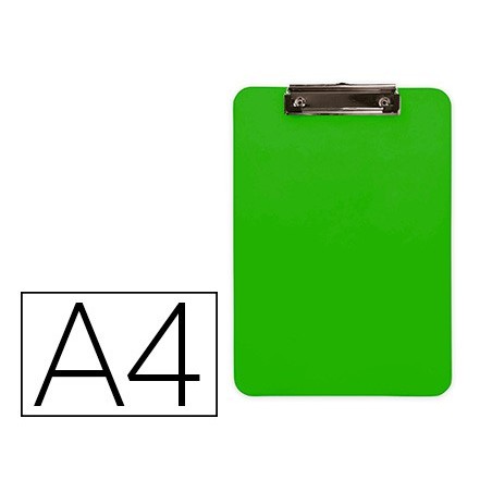 Portanotas q connect plastico din a4 verde 25mm