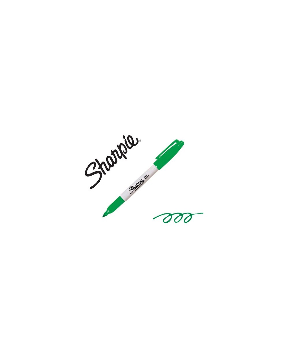 Rotulador sharpie permanente punta fina verde