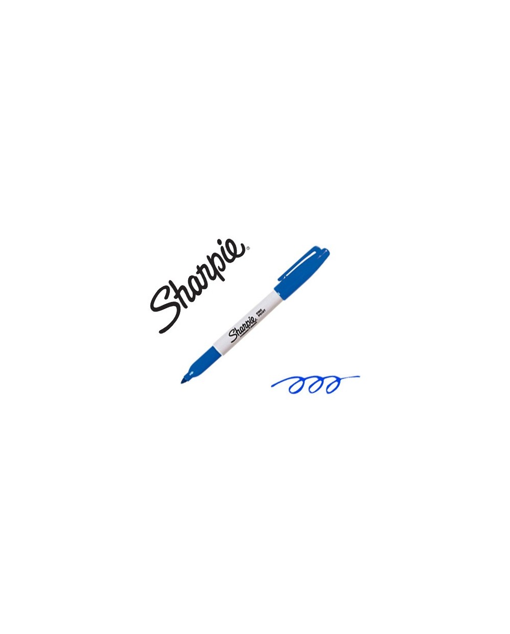 Rotulador sharpie permanente punta fina azul