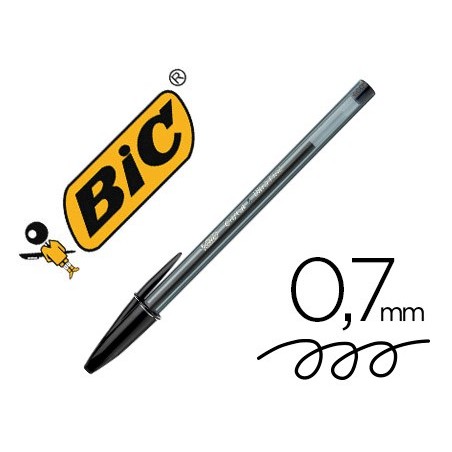 Boligrafo bic cristal ultrafine punta forma aguja 07 mm negro