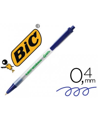 Boligrafo bic ecolutions clic stic azul