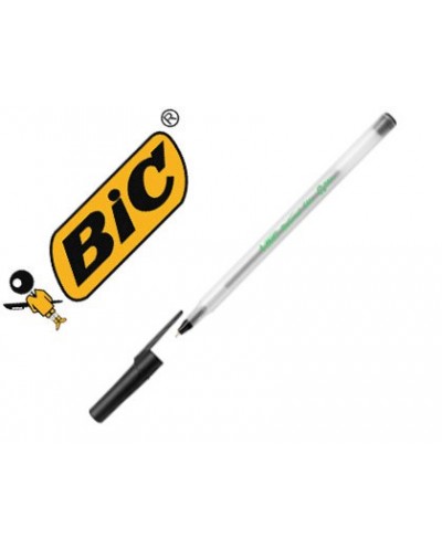 Boligrafo bic ecolutions round stic negro