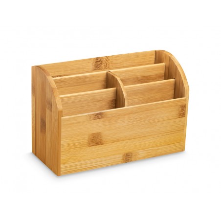 Organizador de sobremesa cep silva bambu 5 compartimentos 227x97x150 mm
