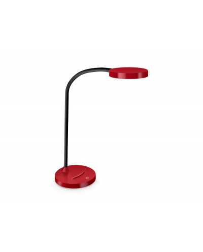 Lampara de oficina cep flex plastico led de 4w brazo flexible tactil color rojo 160x600 mm