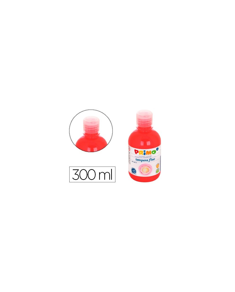 Tempera liquida primo escolar 300 ml rojo fluorescente