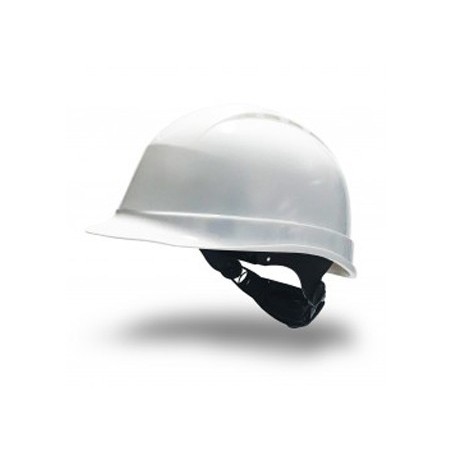 Casco faru de proteccion polietileno con ruleta y atalaje 6 puntos ventilado color blanco