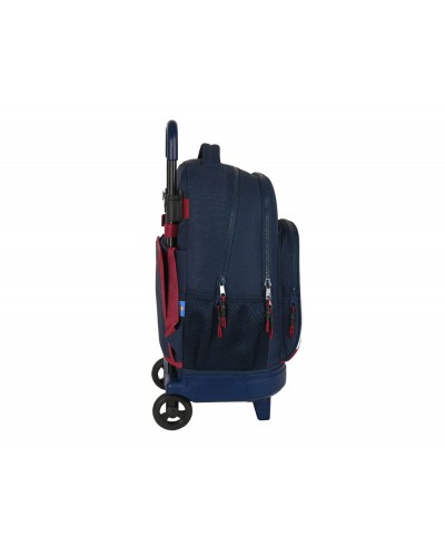 Cartera escolar safta con carro mochila grande con ruedas compact extraible 330x220x450 mm fc barcelona