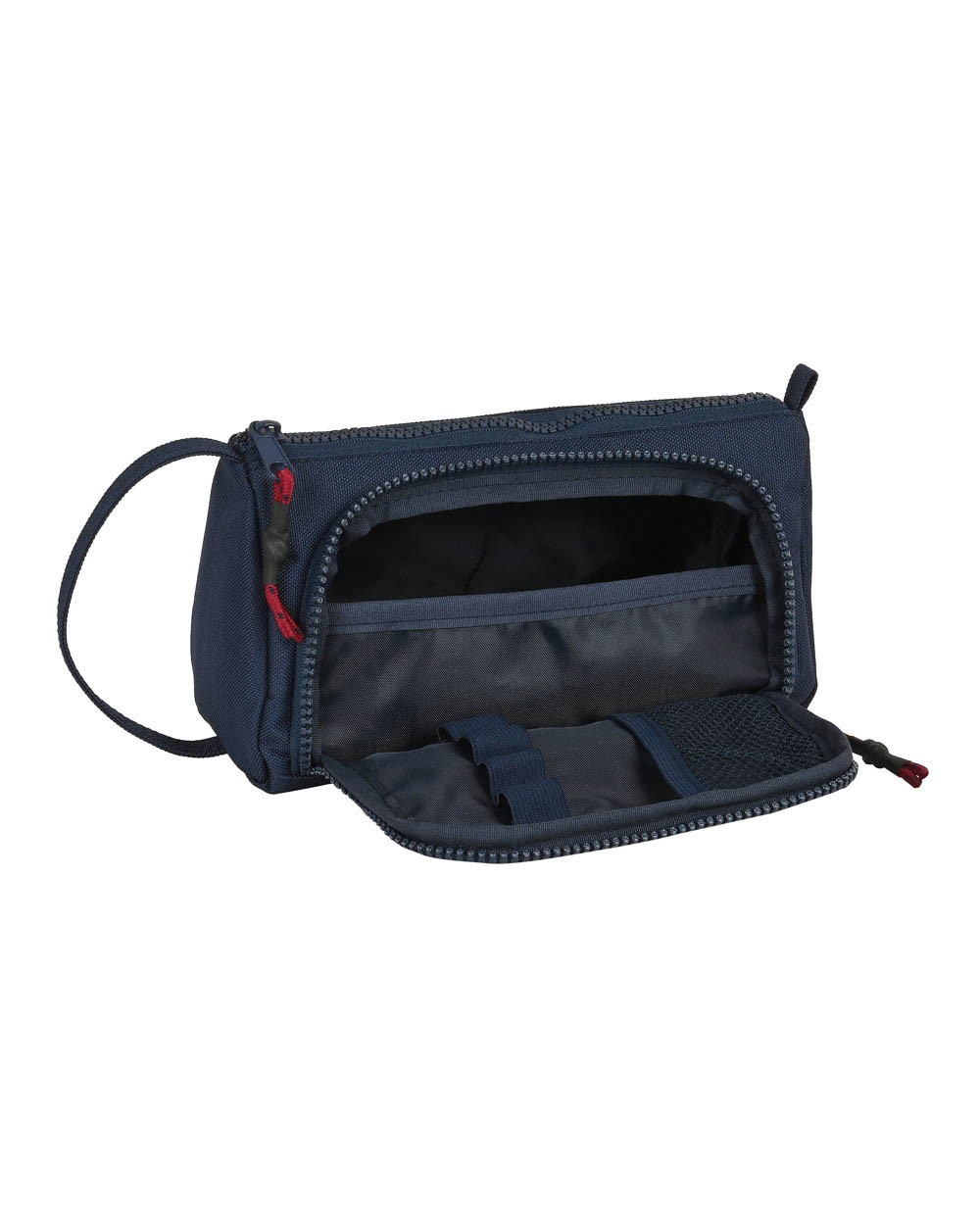 Bolso escolar safta portatodo con bolsillo desplegable vacio 200x85x110 mm fc barcelona corporativa