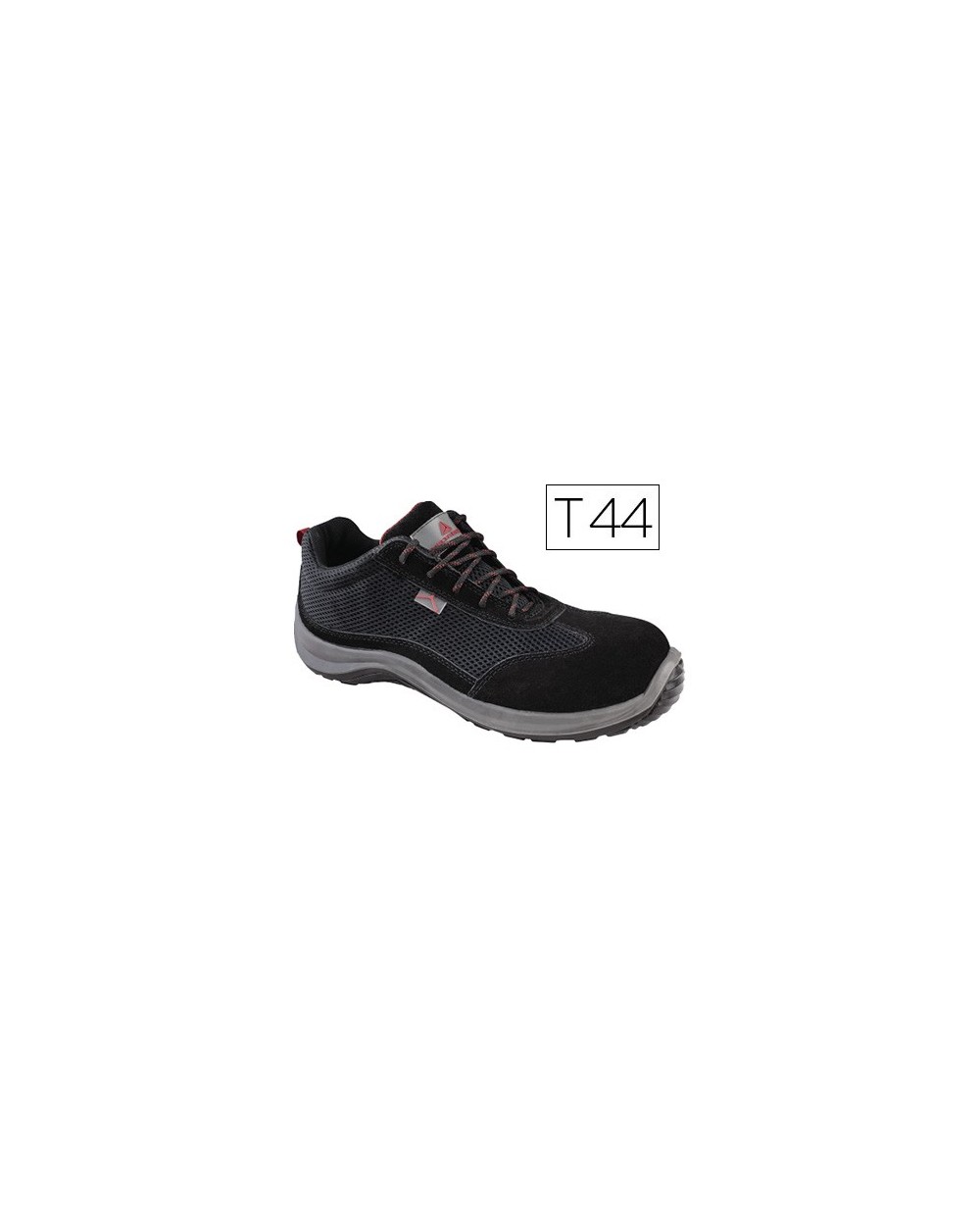 Zapatos de seguridad deltaplus asti piel de serraje afelpado suela de composite negro talla 44