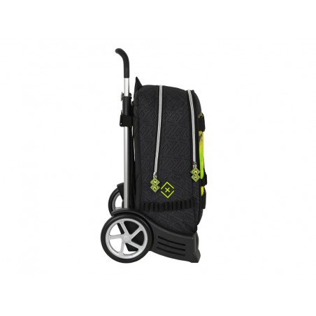 Cartera escolar safta con carro 310x170x440 mm nerf neon
