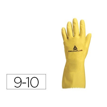 Guantes deltaplus de nitrilo desechable negro caja de 100 unidades talla 9 10