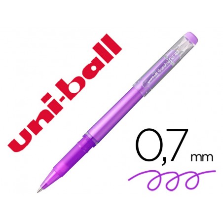 Rotulador uni ball roller uf 222 tinta gel borrable 07 mm violeta