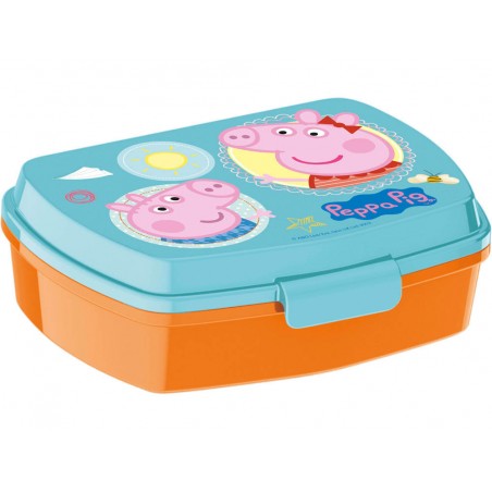 Sandwichera safta escolar 170x133x56 mm peppa pig having fun