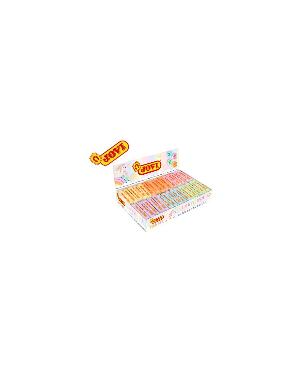 Plastilina jovi 70 surtida tamano pequeno 50 g colores pastel caja de 30 unidades
