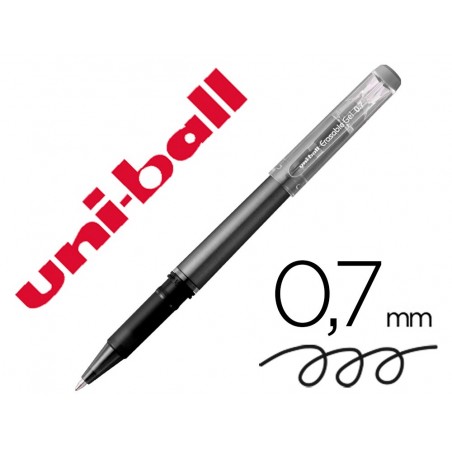 Rotulador uni ball roller uf 222 tinta gel borrable 07 mm negro