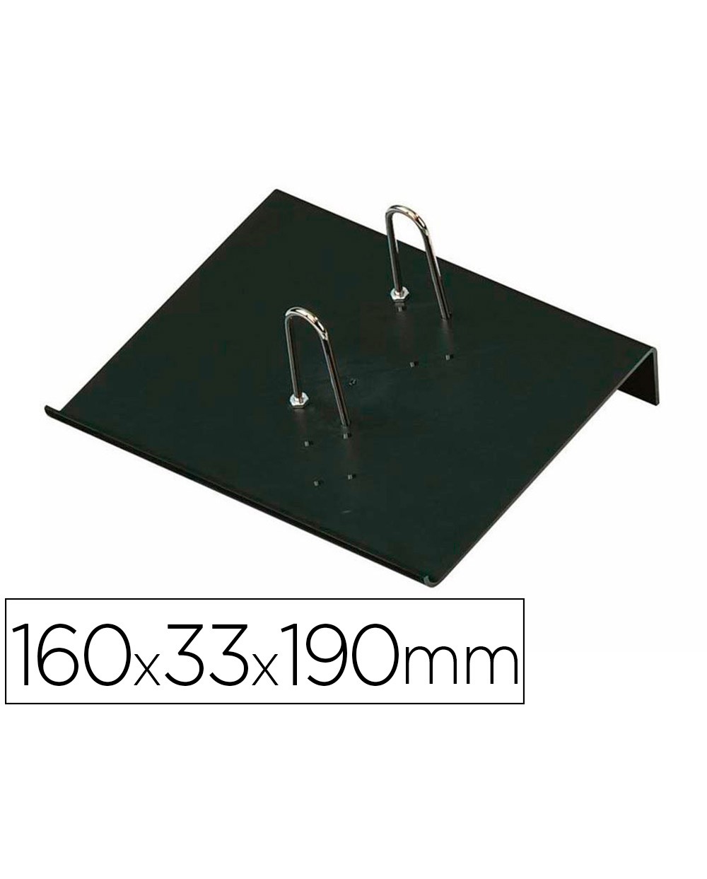 Portacalendario plastico faibo para bloc bufete 100 reciclable color negro 160x33x190 mm