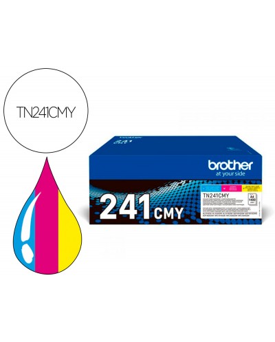 Toner brother tn241cmy hl3140 3170 3150 dcp9020 mfc9140 9330 9340 cian magenta yellow 1500 paginas