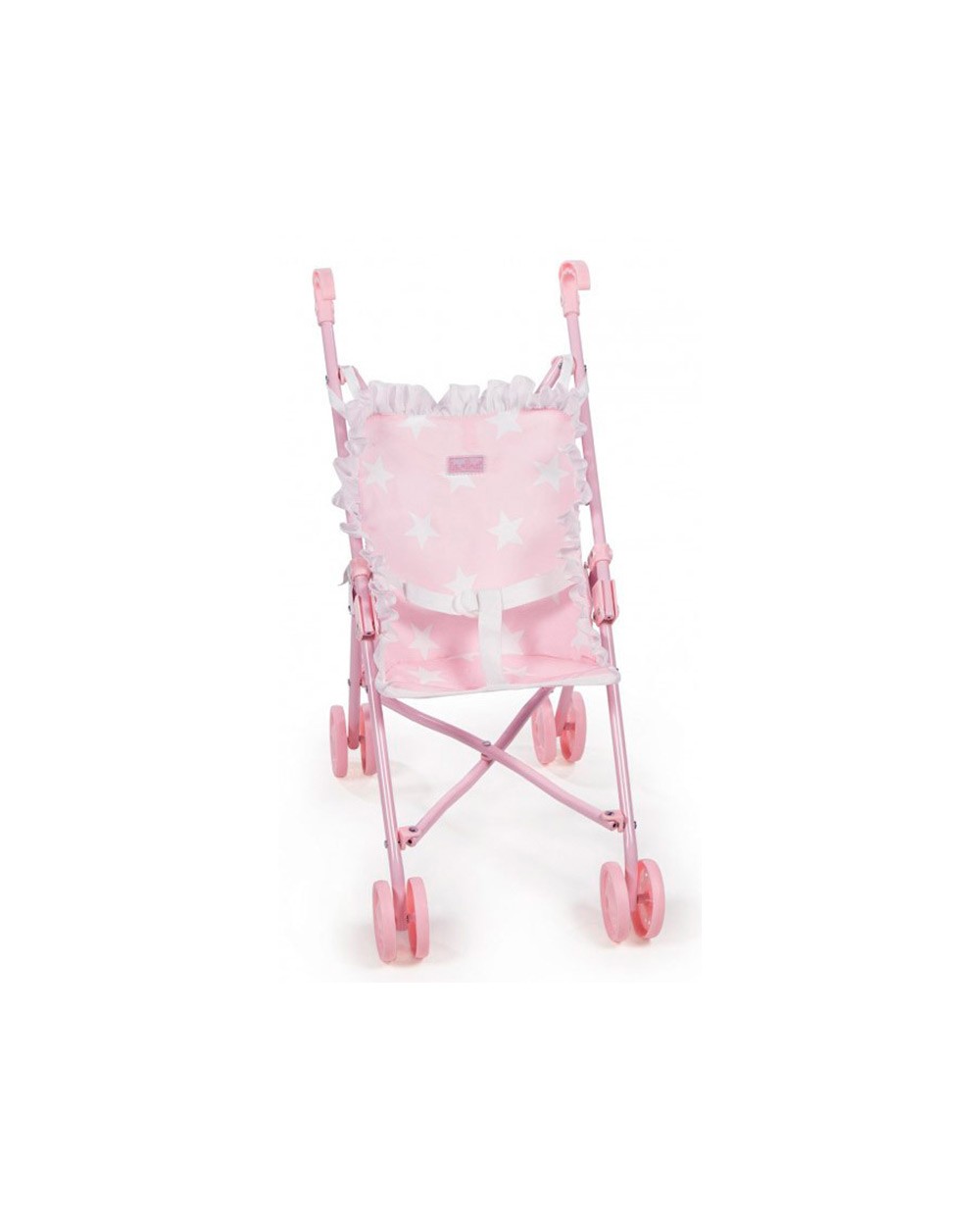 Silla pequena de paseo para munecas carlota color rosa 550x270x410 mm