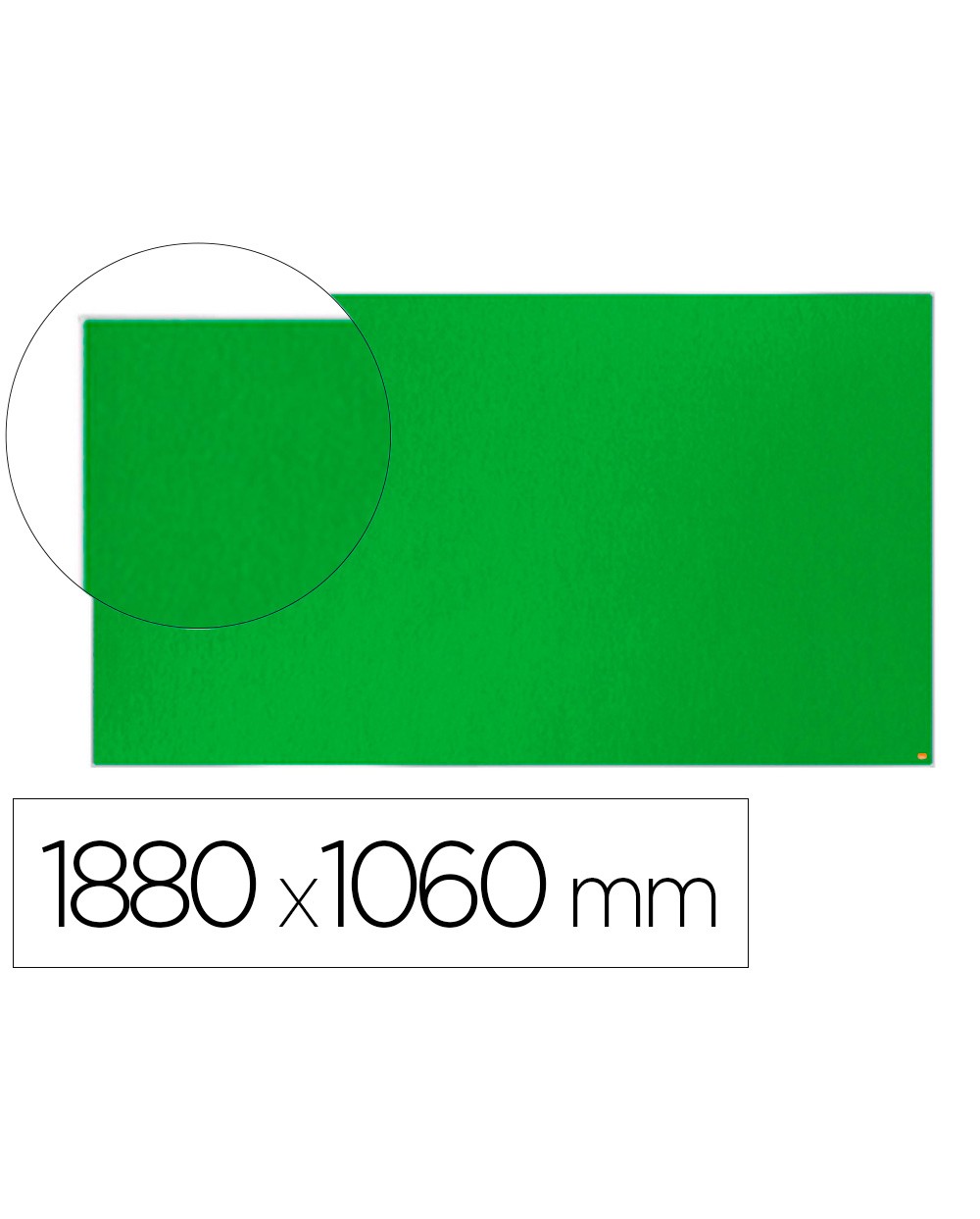 Tablero de anuncios nobo impression pro fieltro verde formato panoramico 85 1880x1060 mm