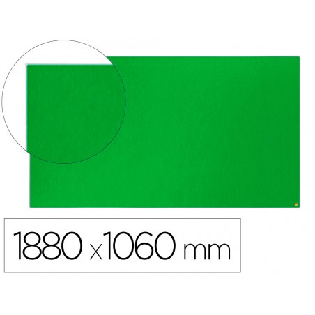 Tablero de anuncios nobo impression pro fieltro verde formato panoramico 85 1880x1060 mm