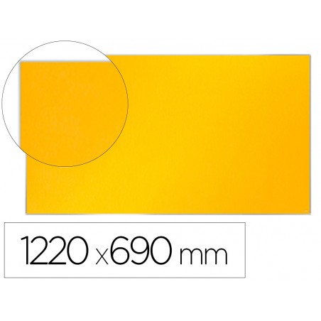 Tablero de anuncios nobo impression pro fieltro amarillo formato panoramico 55 1220x690 mm