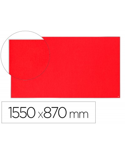 Tablero de anuncios nobo impression pro fieltro rojo formato panoramico 70 1550x870 mm