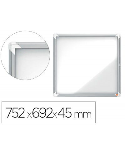 Vitrina de anuncios nobo premium plus magnetica de exterior 6 x din a4 752x692x45 mm