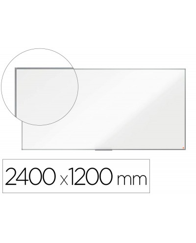 Pizarra blanca nobo premium plus melamina magnetica 2400x1200 mm