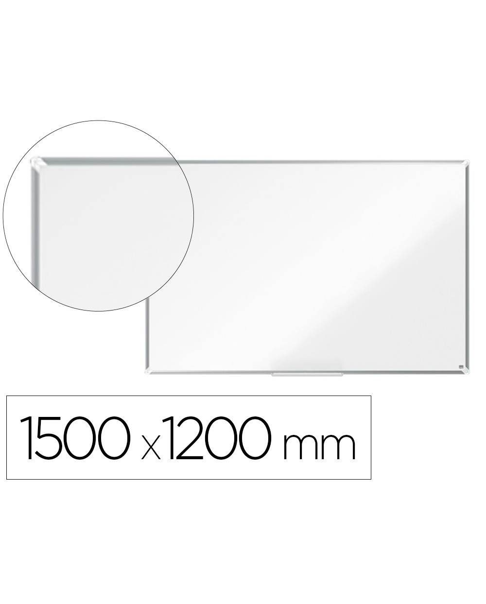 Pizarra blanca nobo premium plus melamina magnetica 1500x1200 mm