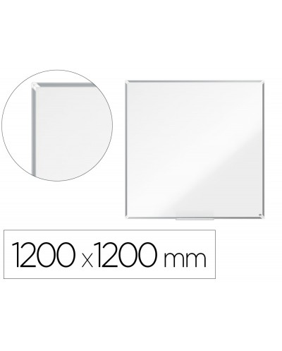 Pizarra blanca nobo premium plus melamina magnetica 1200x1200 mm