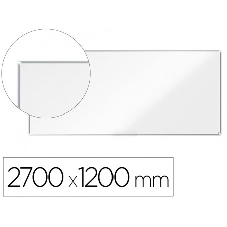 Pizarra blanca nobo premium plus acero lacado magnetica 2700x1200 mm