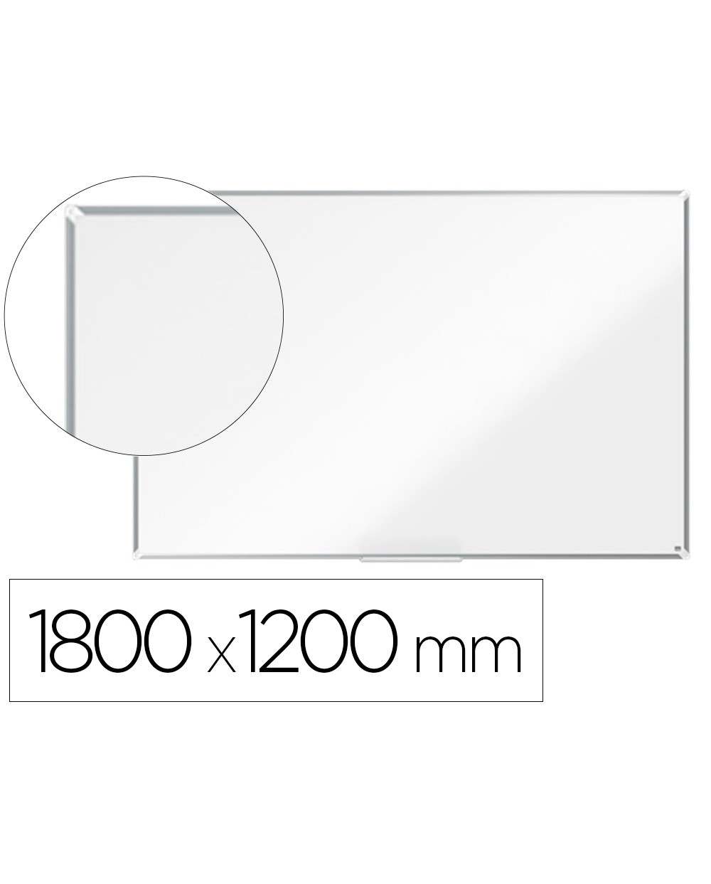 Pizarra blanca nobo premium plus acero lacado magnetica 1800x1200 mm