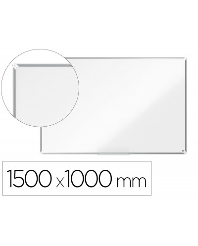 Pizarra blanca nobo premium plus acero lacado magnetica 1500x1000 mm