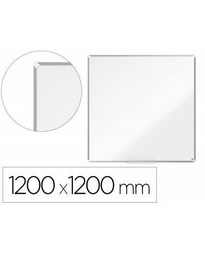 Pizarra blanca nobo premium plus acero lacado magnetica 1200x1200 mm