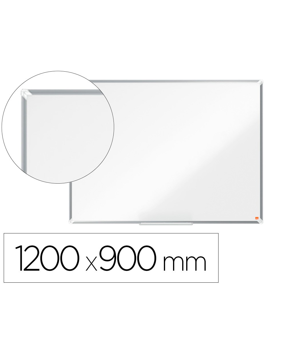 Pizarra blanca nobo premium plus acero lacado magnetica 1200x900 mm