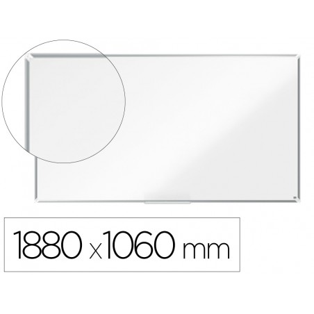 Pizarra blanca nobo premium plus acero lacado formato panoramico 85 magnetica 1880x1060 mm