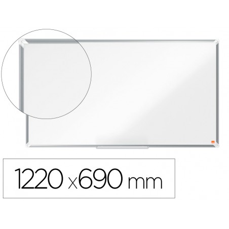 Pizarra blanca nobo premium plus acero lacado formato panoramico 55 magnetica 1220x690 mm