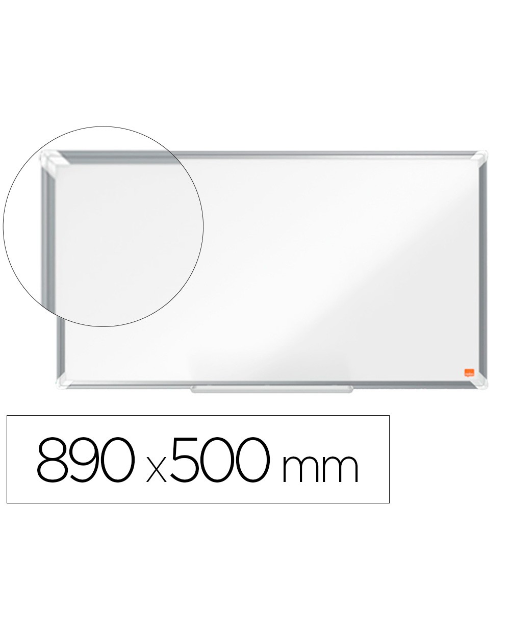Pizarra blanca nobo premium plus acero lacado formato panoramico 40 magnetica 890x500 mm