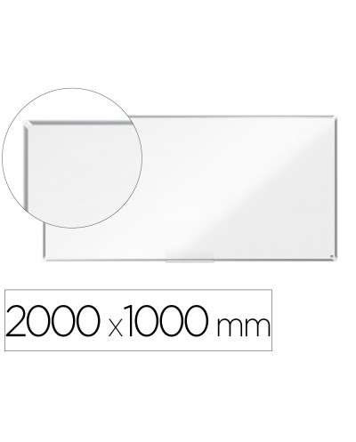 Pizarra blanca nobo premium plus acero vitrificado magnetica 2000x1000 mm