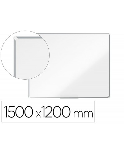 Pizarra blanca nobo premium plus acero vitrificado magnetica 1500x1200 mm